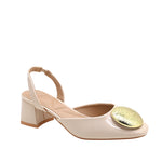 Tacones chunky Bianca para mujer color hueso