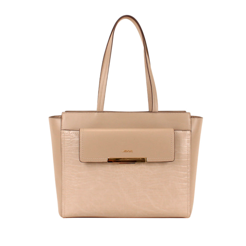 Cartera tote Bret para mujer color arena