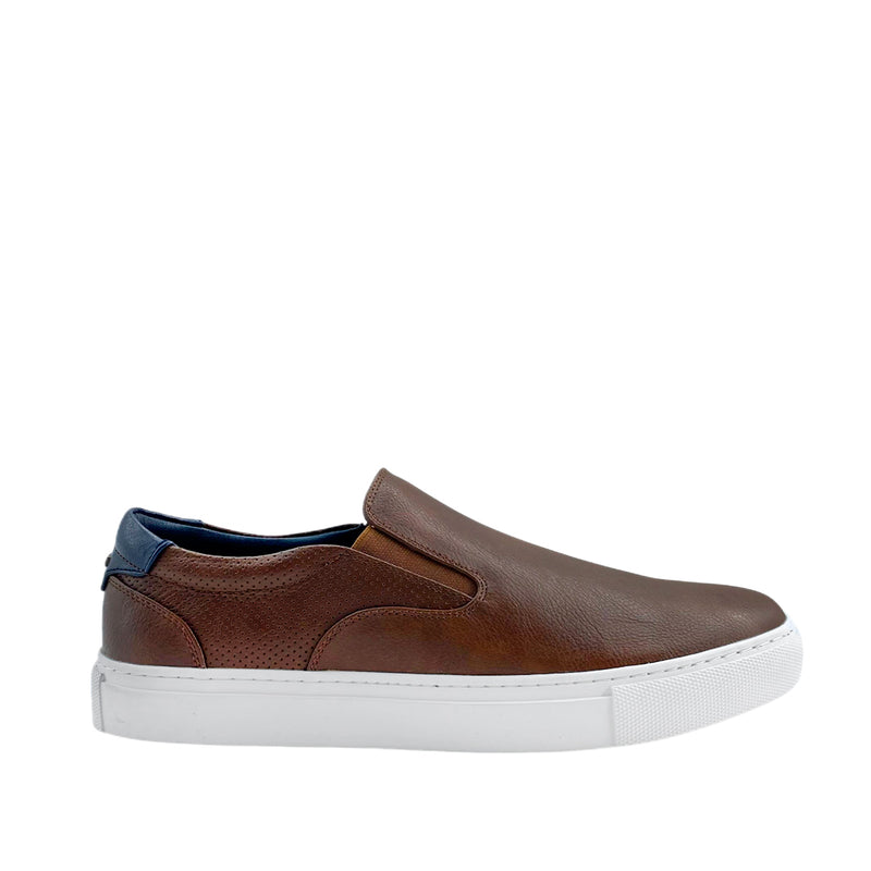 Sneakers slip on Gio para hombre color café