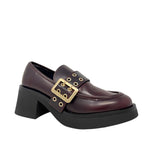 Mocasines de tacón Bridgeton para mujer color vino