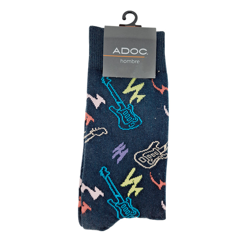 Calcetines Guitar para hombre color navy