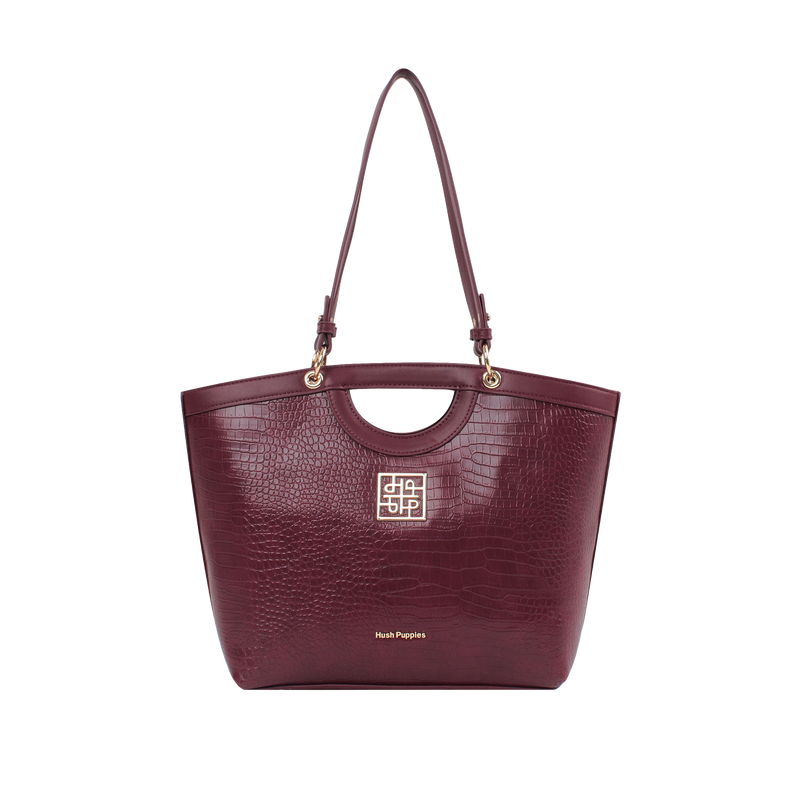 Cartera tote Odalys para mujer color vino