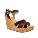 Sandalias Dora para mujer color burgundy
