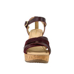 Sandalias Dora para mujer color burgundy