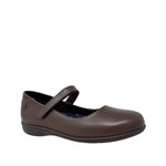 Ballerinas escolares Ariella para niña color café