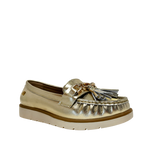 Mocasines Astrid para mujer color dorado