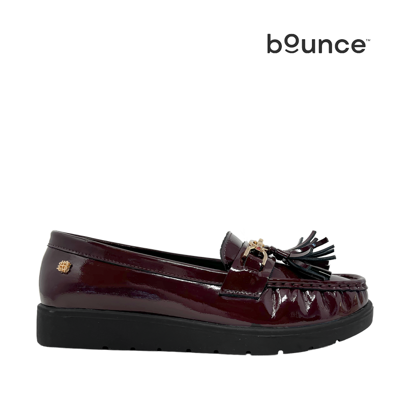 Mocasines Astrid para mujer color burgundy