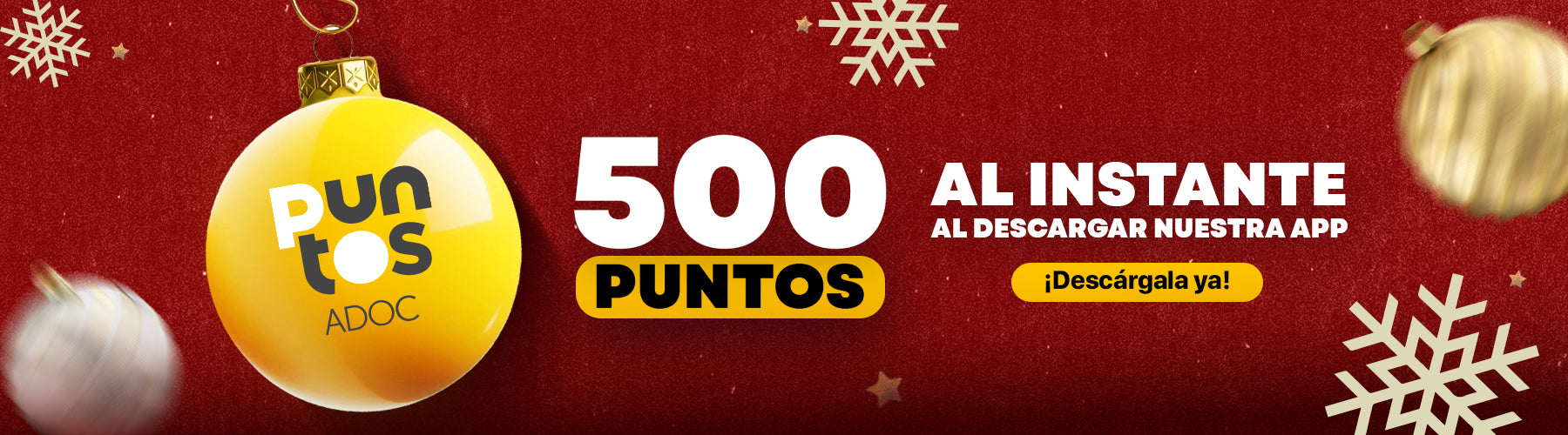 500 puntos al instante al descargar nuestra APP