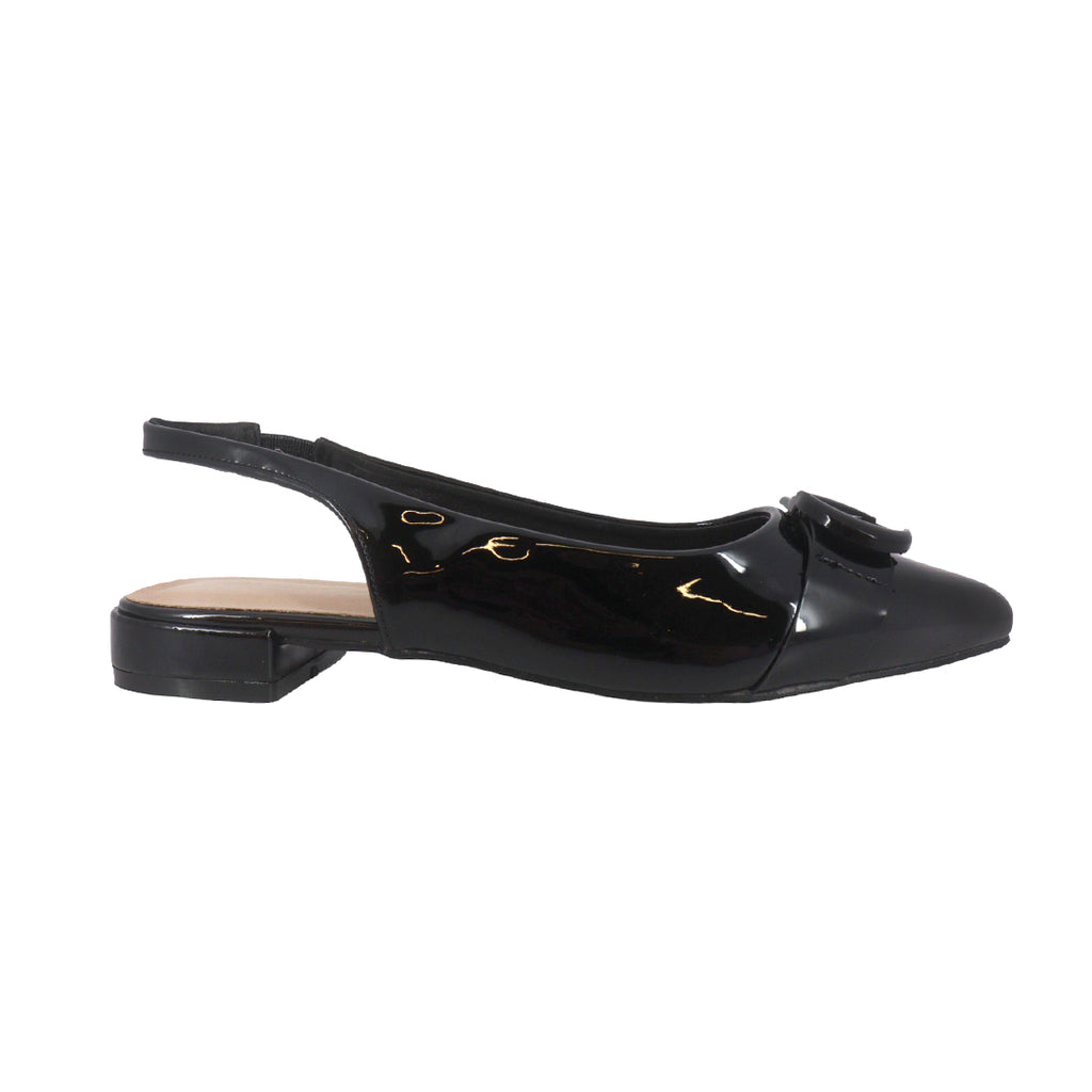 Flats Slingback Anneli color negro para mujer