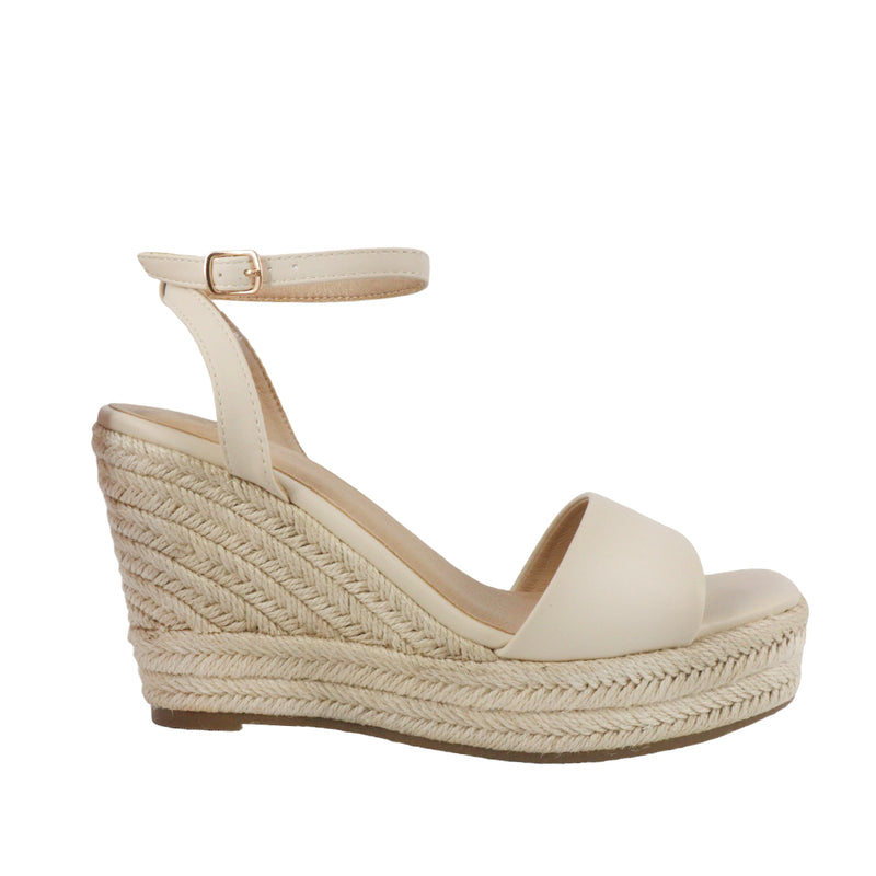Sandalias de cuña Anitta color blanco para mujer