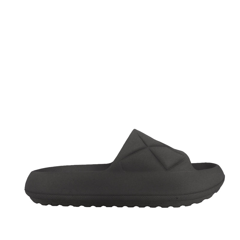 Sandalias flats Puffy color negro