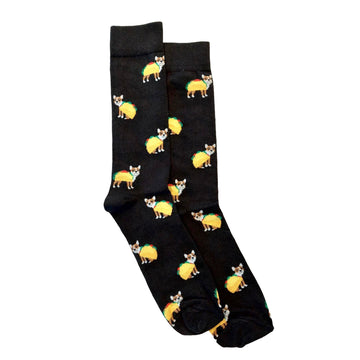 Calcetines Dog Taco color negro para unisex