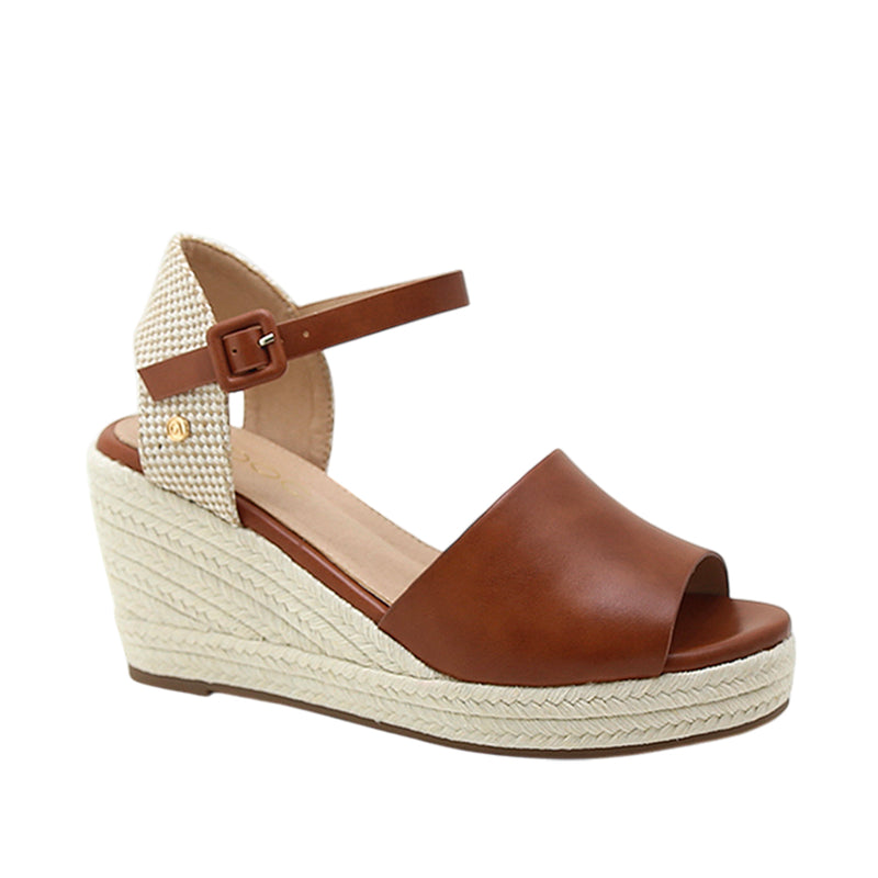 Sandalias de cuña Anaya para mujer color tan - Tiendas ADOC El Salvador