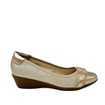 Cuñas Kathleen para mujer color dorado
