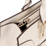 Cartera tote Hailey para mujer color hueso