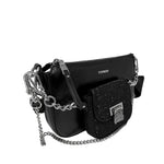 Cartera crossbody Bnaim-R para mujer color negro