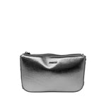 Cartera crossbody Bnaim-R para mujer color plateado