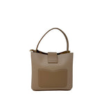 Cartera satchel Bik para mujer color nude