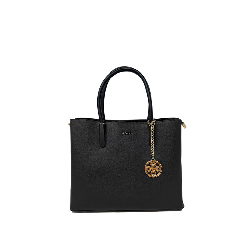 Cartera satchel Fiorella para mujer color negro