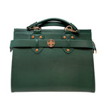 Cartera satchel Eu para mujer color verde