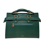 Cartera satchel Eu para mujer color verde