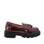Mocasines Minnie para mujer color burgundy