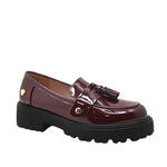 Mocasines Minnie para mujer color burgundy