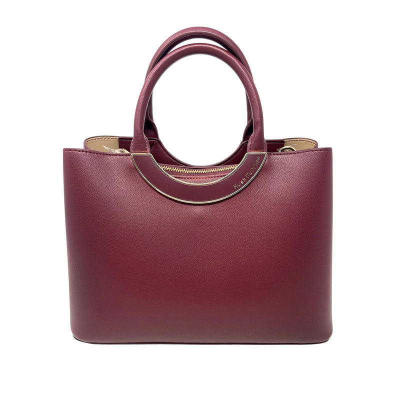 Cartera satchel Joy para mujer color vino