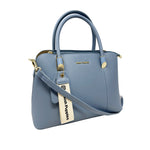 Cartera satchel Mae para mujer color celeste