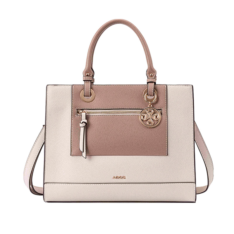 Cartera tote Zina para mujer color hueso