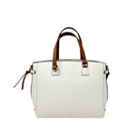 Cartera satchel Nicola para mujer color hueso