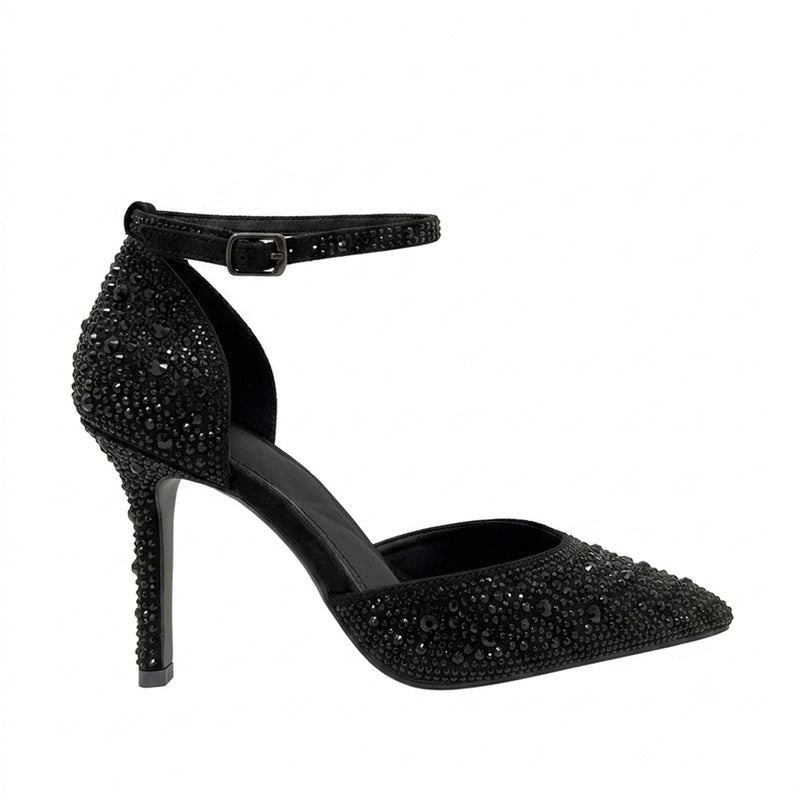 Tacones ankle strap Indra para mujer color negro