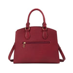Cartera satchel Lauren para mujer color rojo
