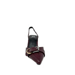 Tacones slingback Ban para mujer color vino
