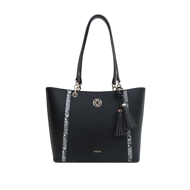 Cartera tote Milda para mujer color negro