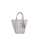 Cartera satchel Lulu para mujer color hueso