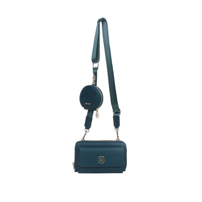 Cartera crossbody Samie para mujer color azul