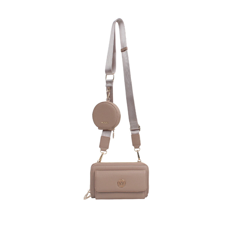 Cartera crossbody Samie para mujer color nude