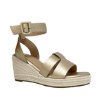 Sandalias de cuña Casey para mujer color dorado