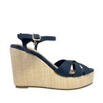 Sandalias de cuña Anita para mujer color marino