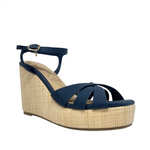 Sandalias de cuña Anita para mujer color marino