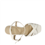 Sandalias de cuña Anita para mujer color hueso