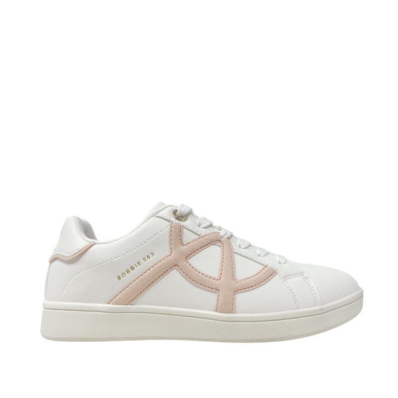 Sneakers Bobbie para mujer color blanco y blush