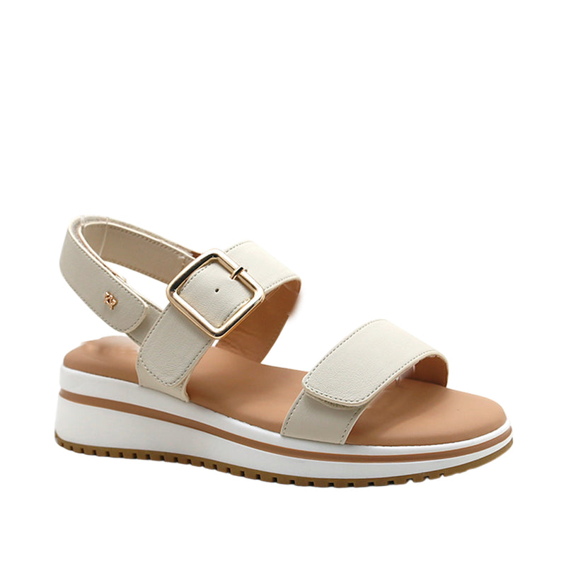 Sandalias de cuña Frida para mujer color hueso - Tiendas ADOC El Salvador
