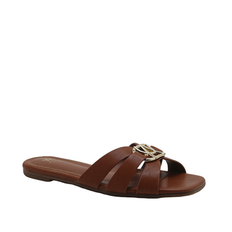 Sandalias flats Dari para mujer color tan - Tiendas ADOC El Salvador