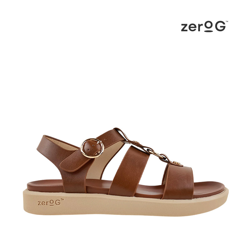 Sandalias flats Valia 3 para mujer color tan