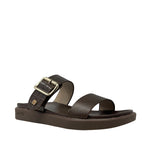 Sandalias flats Valia para mujer color café