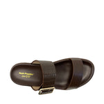 Sandalias flats Valia para mujer color café