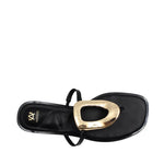 Sandalias flats Daria para mujer color negro