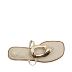 Sandalias flats Daria para mujer color hueso